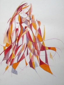Pen and Ink drawing of a woman