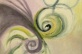 Abstract oil on paper painting