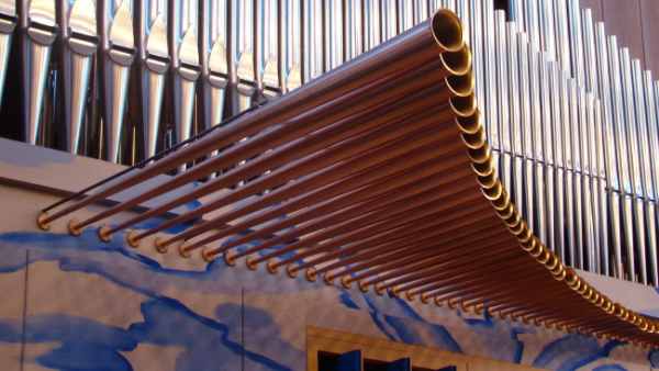 pipes from a pipe organ