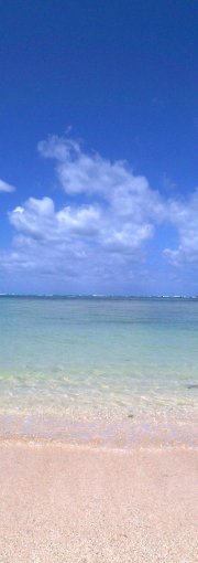 Beach with blue sky