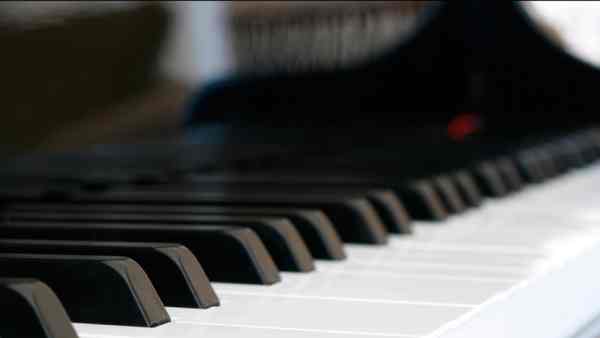 Close up of piano keys