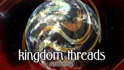 The Earth seen from space covered with golden threads