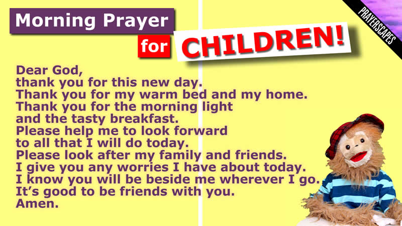 Morning Prayer For Children With Cheeky Monkey