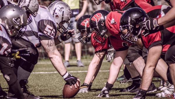 American Football players in match