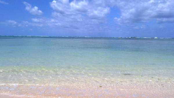 Beach with blue sky