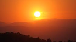 Sunset over mountains