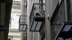 Student on balcony